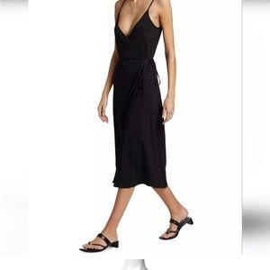 Frame Denim Black Plunge Neck Sundress